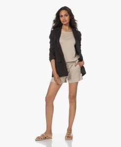 Gai+Lisva Mimi Linnen Jersey Short - Natural -Kleding Series Winkel 230530 082acb59 d585 4757 b174 84e1ce8c9bee