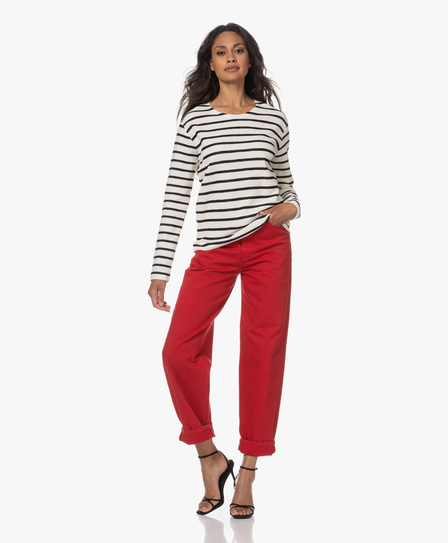 Róhe Relaxed-Fit Straight Jeans - Raspberry Red 12 Róhe Relaxed-Fit Straight Jeans - Raspberry Red - Afbeelding 12