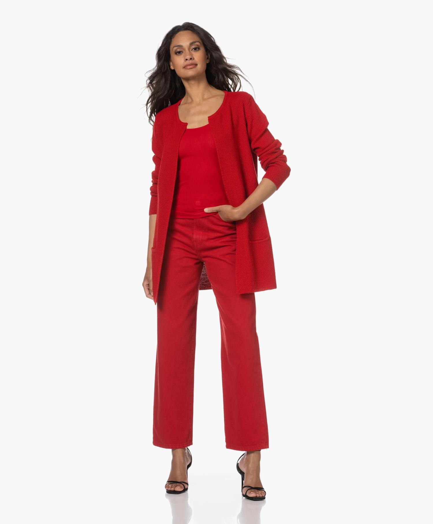 Róhe Relaxed-Fit Straight Jeans - Raspberry Red 13 Róhe Relaxed-Fit Straight Jeans - Raspberry Red - Afbeelding 13