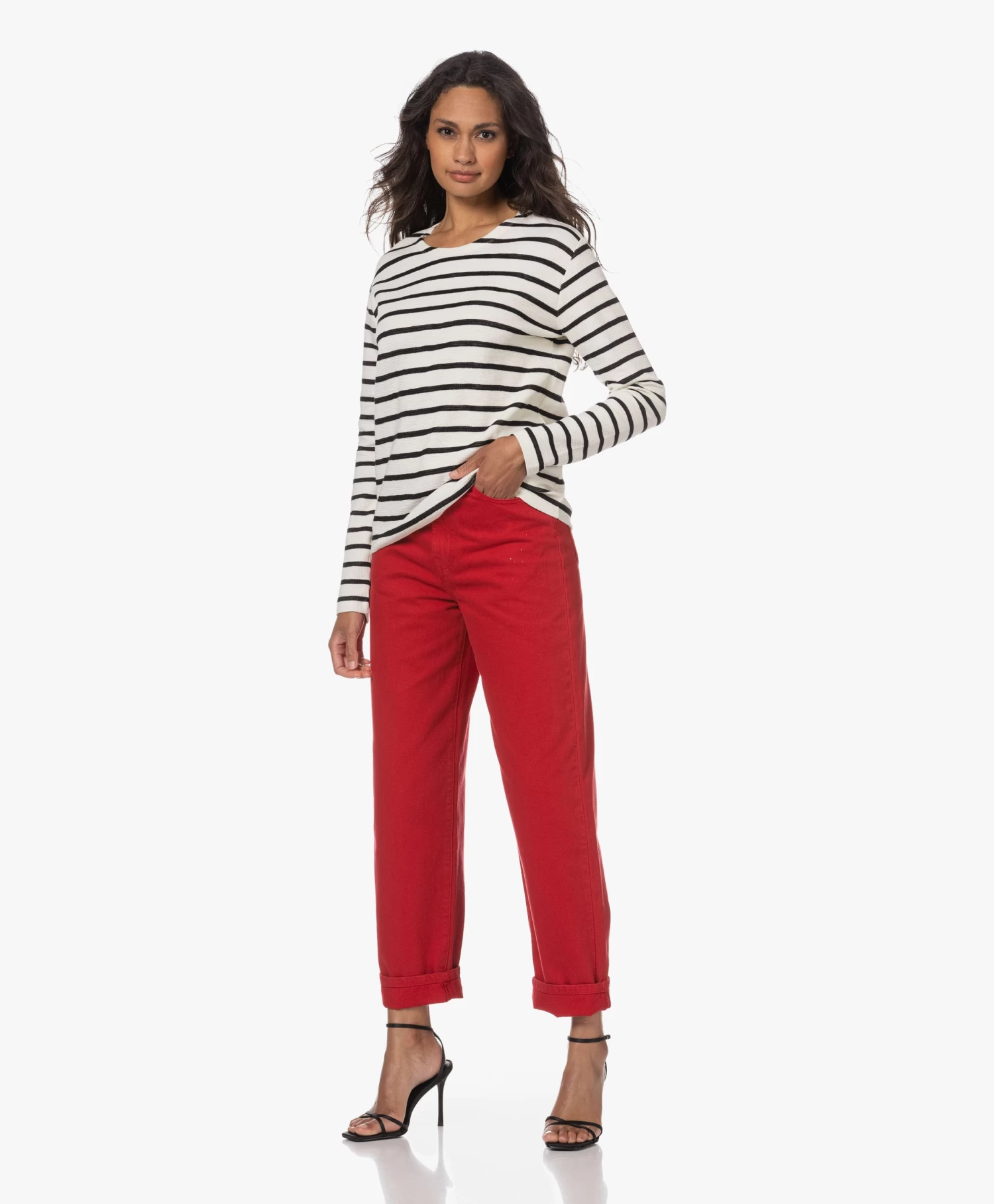 Róhe Relaxed-Fit Straight Jeans - Raspberry Red 8 Róhe Relaxed-Fit Straight Jeans - Raspberry Red - Afbeelding 8