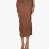 By Malene Birger Velmas Plissé Midi Rok - Dark Tan