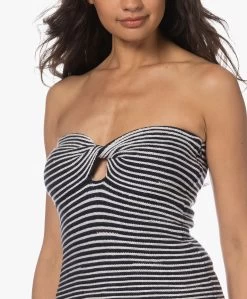 Zadig & Voltaire Twista Gebreide Strapless Top - Inkt/Wit -Kleding Series Winkel 230530 ecece94e 8903 43be 8dbb d87af6e8f50d