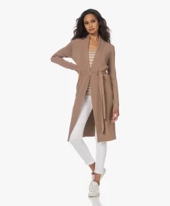 Lasalle Lang Viscosemix Vest Met Ceintuur - Fango