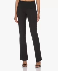 Japantky Zaya Flared Travel Jersey Broek - Zwart