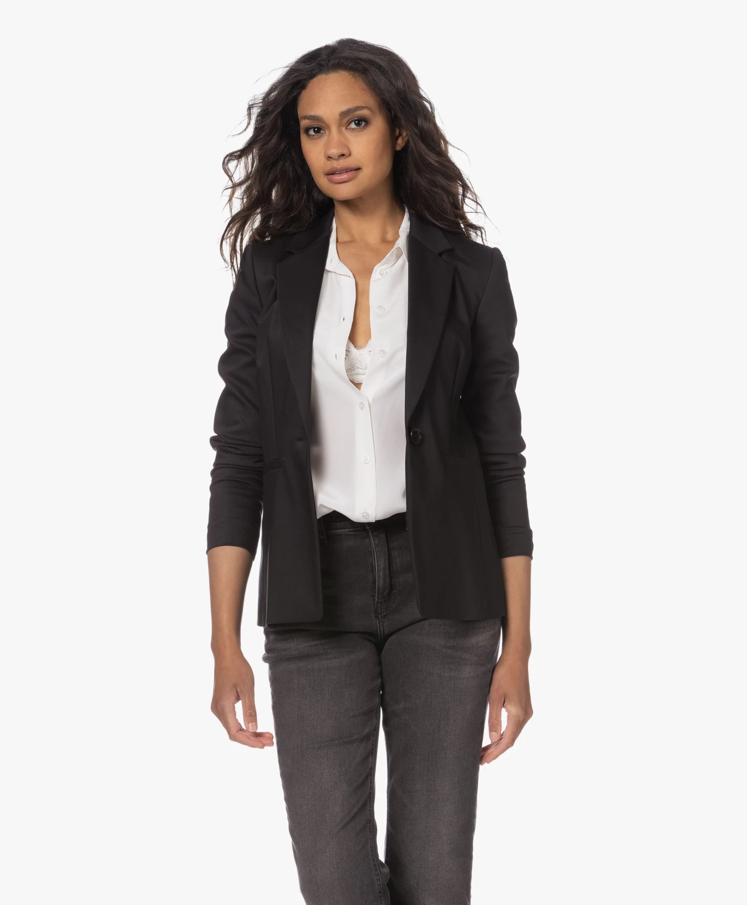 Drykorn Golders Katoenmix Blazer - Zwart 8 Drykorn Golders Katoenmix Blazer - Zwart - Afbeelding 8