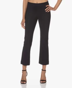 No Man'S Land Tech Jersey Flared Broek - Blauwzwart