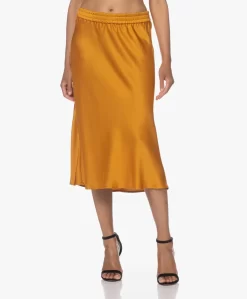 Closed Satijnen Midi Rok - Golden Cinnamon