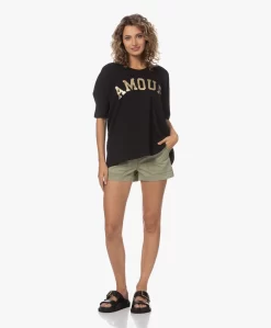 Zadig & Voltaire Paro Katoenen Short Met Zijstrepen - Tilleul -Kleding Series Winkel 230601 1d499642 c38d 4c16 8537 074f5a32c1cd scaled