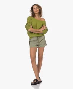 Zadig & Voltaire Paro Katoenen Short Met Zijstrepen - Tilleul -Kleding Series Winkel 230601 290a835f 2298 427b a76a 51fa7dc0c621 scaled