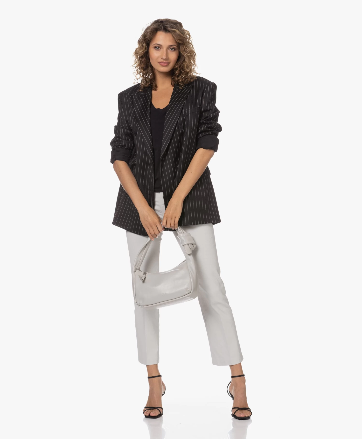 Repeat Stretch Katoenen V-Hals T-Shirt - Zwart 9 Repeat Stretch Katoenen V-Hals T-Shirt - Zwart - Afbeelding 9