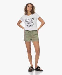 Zadig & Voltaire Paro Katoenen Short Met Zijstrepen - Tilleul -Kleding Series Winkel 230601 9744c5a8 0f2d 4a12 986e 907070afbe8e scaled