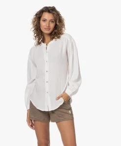 Rails Charlet Mousseline Blouse Met Rimpelplooien - Wit -Kleding Series Winkel 230601 d9bf7db9 4a38 42ed a63c af8a43456de0