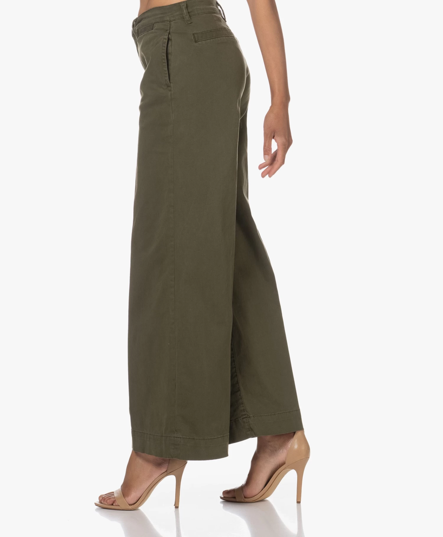 Frame Wide Leg Tomboy Twill Broek - Washed Fatigue 7 Frame Wide Leg Tomboy Twill Broek - Washed Fatigue - Afbeelding 7