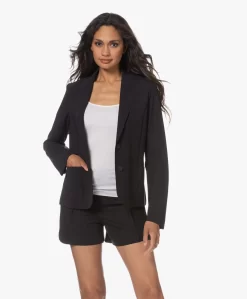Japantky Yuta Travel Jersey Blazer - Diepzwart