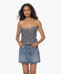 Zadig & Voltaire Twista Gebreide Strapless Top - Inkt/Wit -Kleding Series Winkel 230608 4701d7e2 393a 4f6b 93e6 d5067eb703da