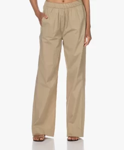 Gai+Lisva Thilde Poplin Pull-On Broek - Chinchilla