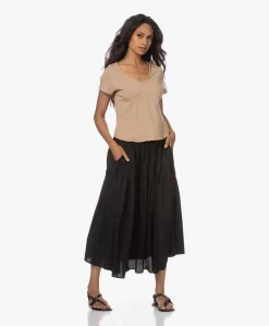 Enza Costa Cool Cotton Tiered Maxi Rok - Zwart -Kleding Series Winkel 230613 2b63eee5 b403 4890 a3b4 a80b6e70924f scaled