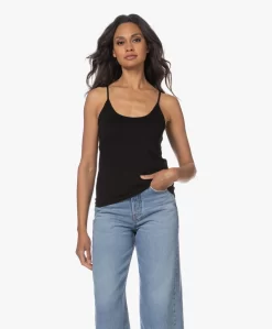 Majestic Filatures Soft Touch Spaghettitop - Zwart