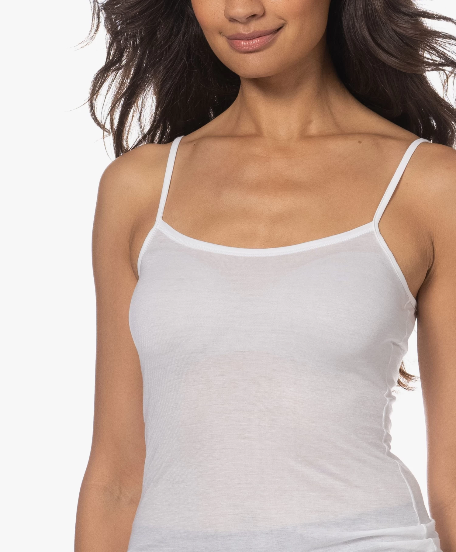 Hanro Ultralight Katoenen Spaghetti Top - Wit 7 Hanro Ultralight Katoenen Spaghetti Top - Wit - Afbeelding 7