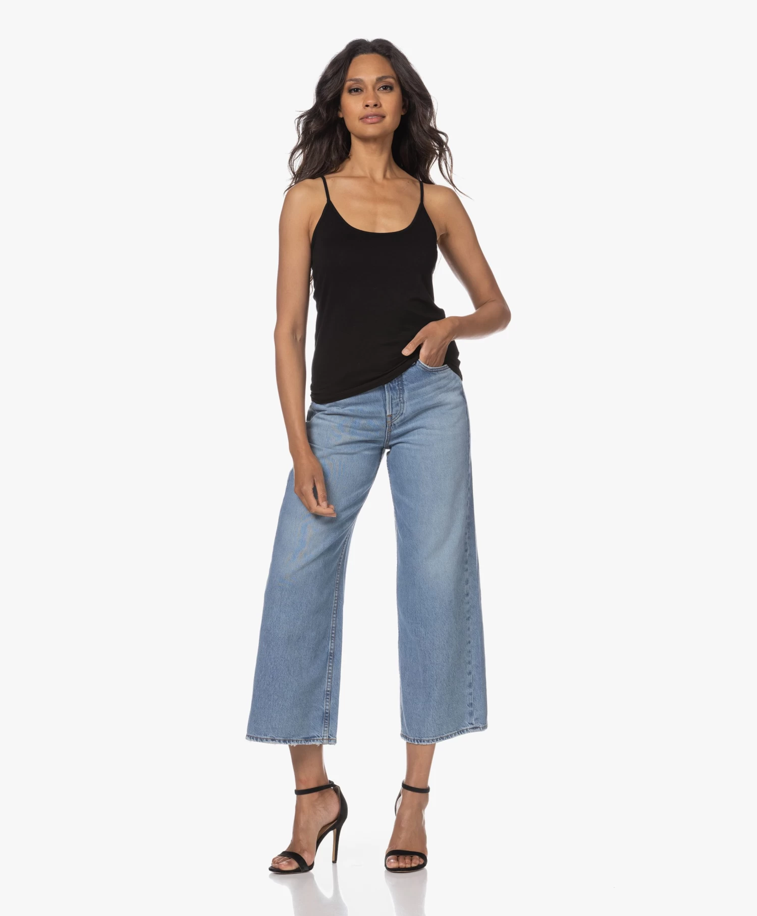 Majestic Filatures Soft Touch Spaghettitop - Zwart 6 Majestic Filatures Soft Touch Spaghettitop - Zwart - Afbeelding 6