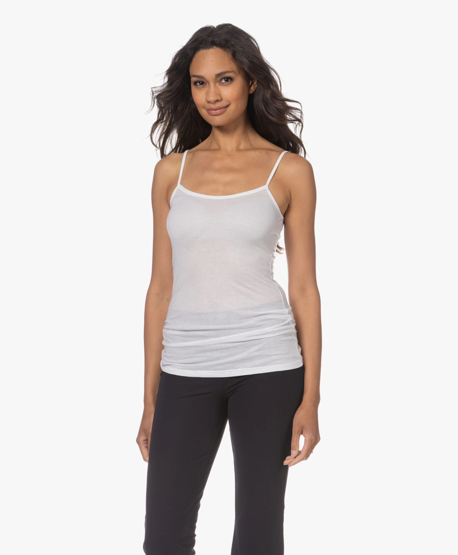 Hanro Ultralight Katoenen Spaghetti Top - Wit 3 Hanro Ultralight Katoenen Spaghetti Top - Wit - Afbeelding 3