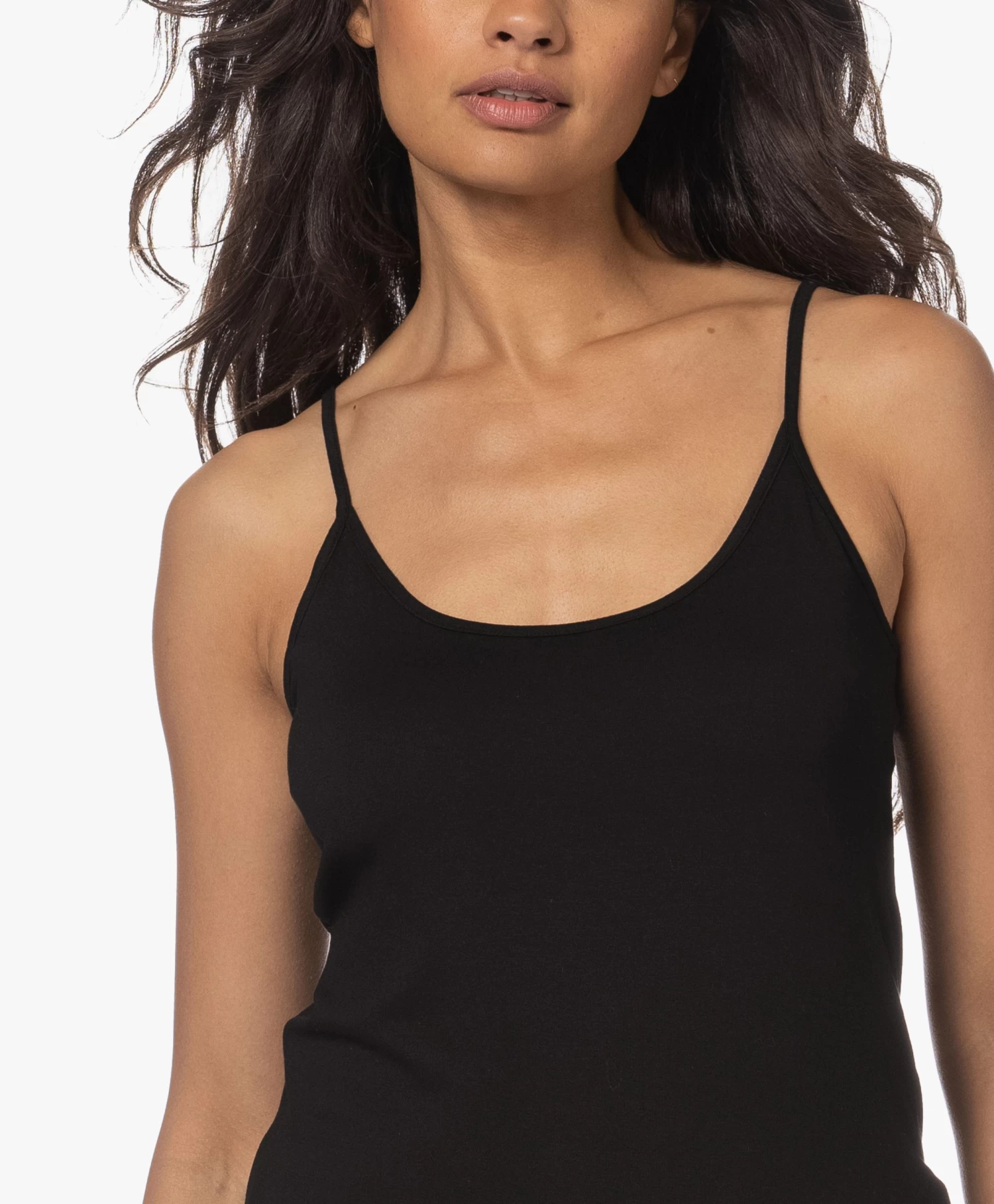 Majestic Filatures Soft Touch Spaghettitop - Zwart 7 Majestic Filatures Soft Touch Spaghettitop - Zwart - Afbeelding 7