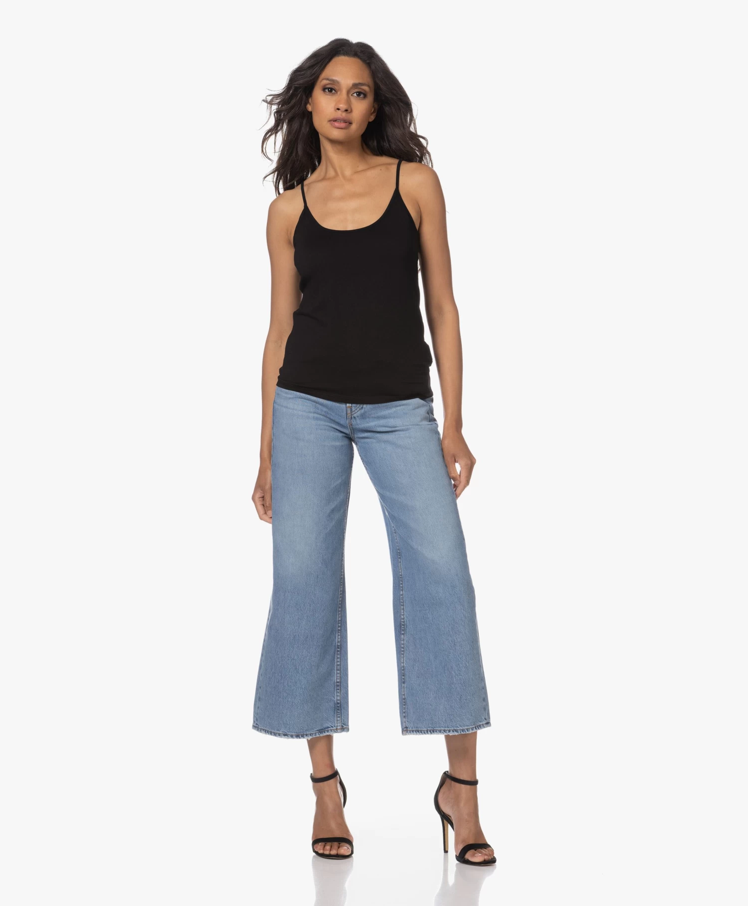 Majestic Filatures Soft Touch Spaghettitop - Zwart 5 Majestic Filatures Soft Touch Spaghettitop - Zwart - Afbeelding 5