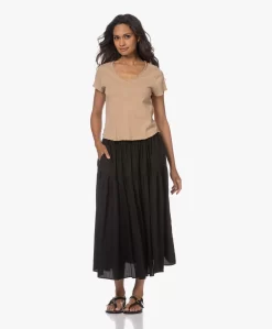 Enza Costa Cool Cotton Tiered Maxi Rok - Zwart -Kleding Series Winkel 230613 e8170318 bc9e 427d 8241 ec683d6d120f scaled
