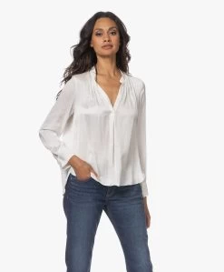 Zadig & Voltaire Tink Japanse Satijnen Blouse - Wit -Kleding Series Winkel 230614 7c42c5fe 3cc5 47ad 8388 910cfb1ba010