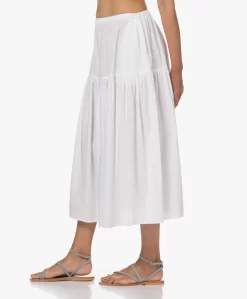 Enza Costa Cool Cotton Tiered Maxi Rok - Wit -Kleding Series Winkel 230614 95896de2 0d21 431c bff8 93b9c37d083b scaled