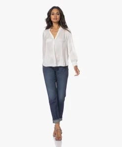 Zadig & Voltaire Tink Japanse Satijnen Blouse - Wit -Kleding Series Winkel 230614 d0a6a949 8c87 459e 8e08 ef3a6a1da607