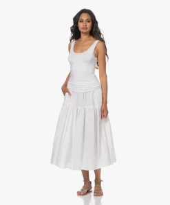 Enza Costa Cool Cotton Tiered Maxi Rok - Wit -Kleding Series Winkel 230614 e811afc3 34f8 488b acb5 9ac0066df96b scaled