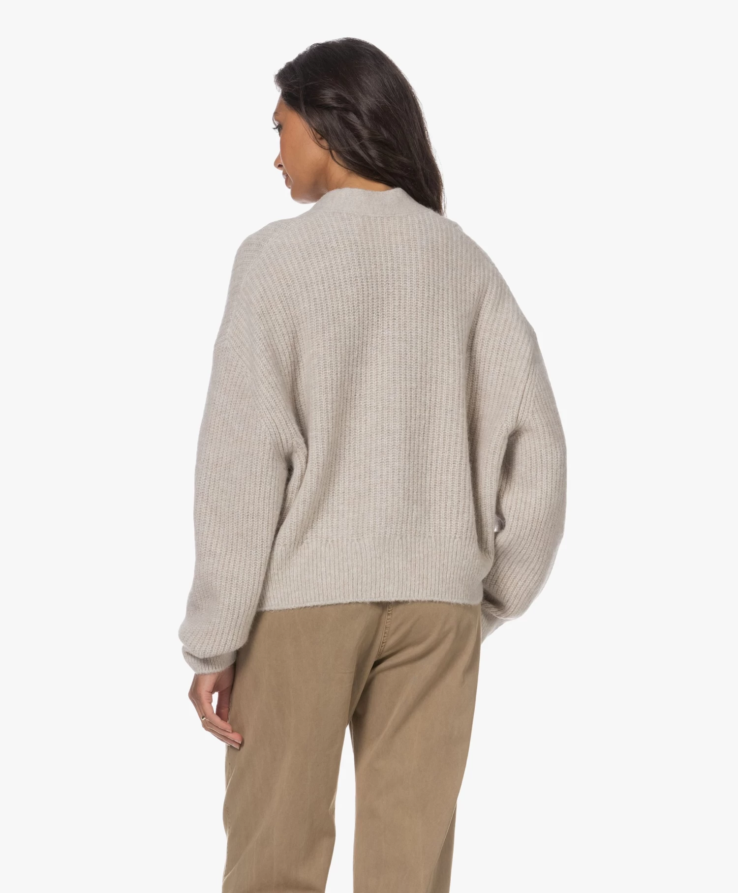 Closed Rib Alpaca Wolmixgaren Vest - Sea Grey 4 Closed Rib Alpaca Wolmixgaren Vest - Sea Grey - Afbeelding 4