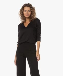 Rag & Bone The Knit Vee Fijn Gebreide V-Hals Trui - Zwart -Kleding Series Winkel 230620 bd269e63 44ca 4f8b 9776 feaae550bdf6