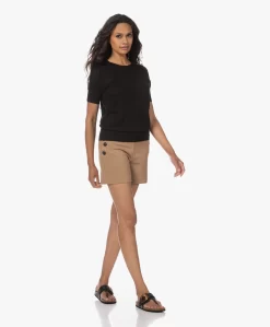 Plein Publique La Femme Pointelle Korte Mouwen Trui - Zwart -Kleding Series Winkel 230622 325d3b34 7327 4752 b35f 6e8e74690d4c scaled