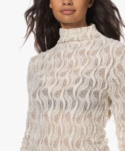 Róhe Stretch Kanten Longsleeve Met Col - Crème -Kleding Series Winkel 230622 35d65524 99f1 458d bcda a26320c05968