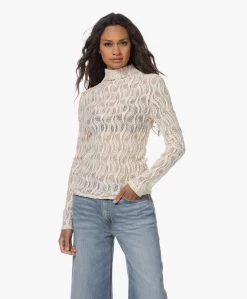 Róhe Stretch Kanten Longsleeve Met Col - Crème -Kleding Series Winkel 230622 3c4d1b31 7b9c 4802 92a9 9637917890c0