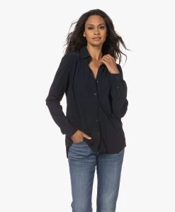 Japantky Miya Loose-Fit Travel Jersey Blouse - Zwartblauw -Kleding Series Winkel 230622 57b0785f 1bab 48b3 9dd9 9cc4069daea7