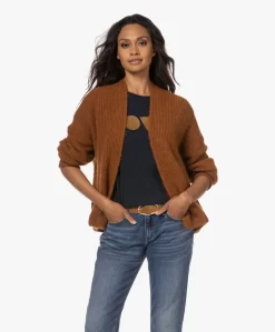 American Vintage East Kort Open Vest - Cinnamon Melange