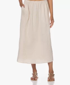 Xírena Lorette Linnen Rok - Wheat