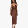 Joseph Clea Zijde-Satijnen Slip Dress - Mahogany