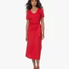 Plein Publique La Filicia Jersey Faux Wikkeljurk - Bright Red
