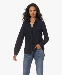 Japantky Miya Loose-Fit Travel Jersey Blouse - Zwartblauw -Kleding Series Winkel 230622 9ae0cb8a ed82 441f af31 eadb8efb42f8