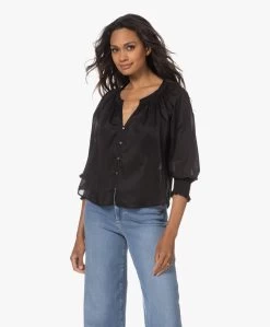 Rails Mariah Blouse Met Gesmokte Details - Zwart -Kleding Series Winkel 230622 a4323ec6 a7e9 4937 a165 e4f0240cb072