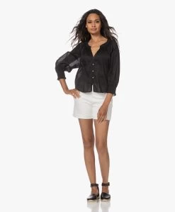 Rails Mariah Blouse Met Gesmokte Details - Zwart -Kleding Series Winkel 230622 ac26a041 77bd 4467 8730 35dfdd76c0ce