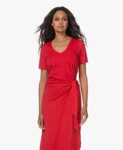 Plein Publique La Filicia Jersey Faux Wikkeljurk - Bright Red -Kleding Series Winkel 230622 bb026403 0932 4b62 910e 03890db6599e scaled
