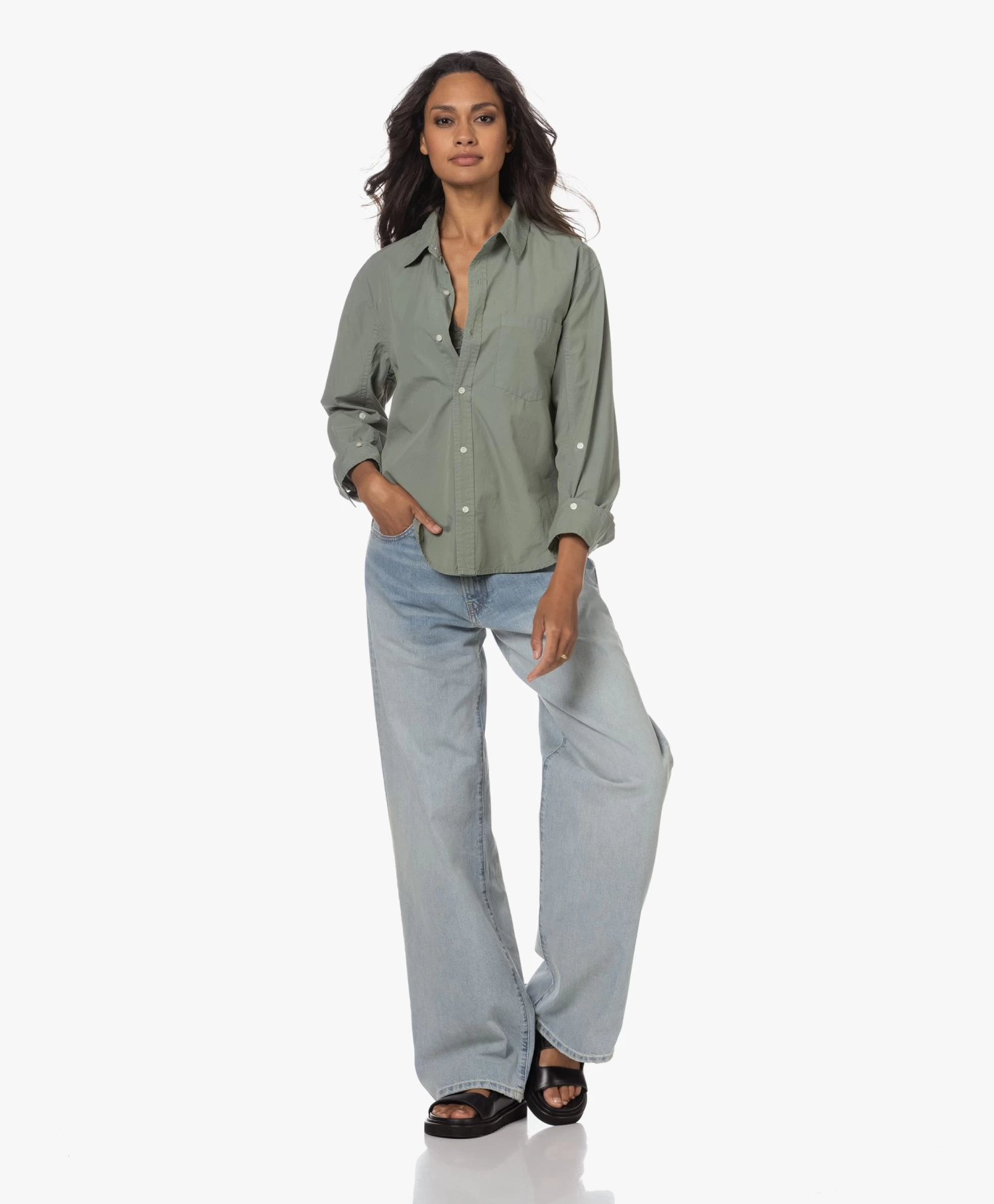 Citizens Of Humanity Kayla Shrunken Poplin Overhemdblouse - Nova 10 Citizens Of Humanity Kayla Shrunken Poplin Overhemdblouse - Nova - Afbeelding 10