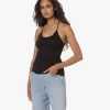 Humanoid Haim Extra-Fijne Jersey Racerback Top - Zwart
