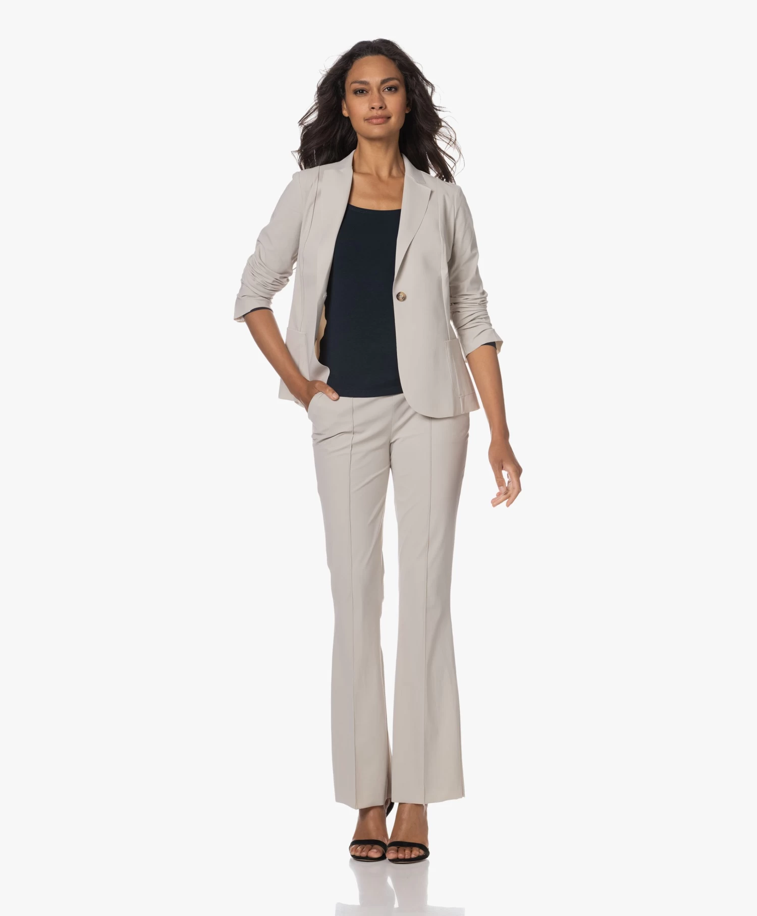 Lasalle Bootleg Tech Jersey Broek - Natural 5 Lasalle Bootleg Tech Jersey Broek - Natural - Afbeelding 5