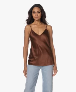 Joseph Clea Zijden Satijnen Top - Mahogany